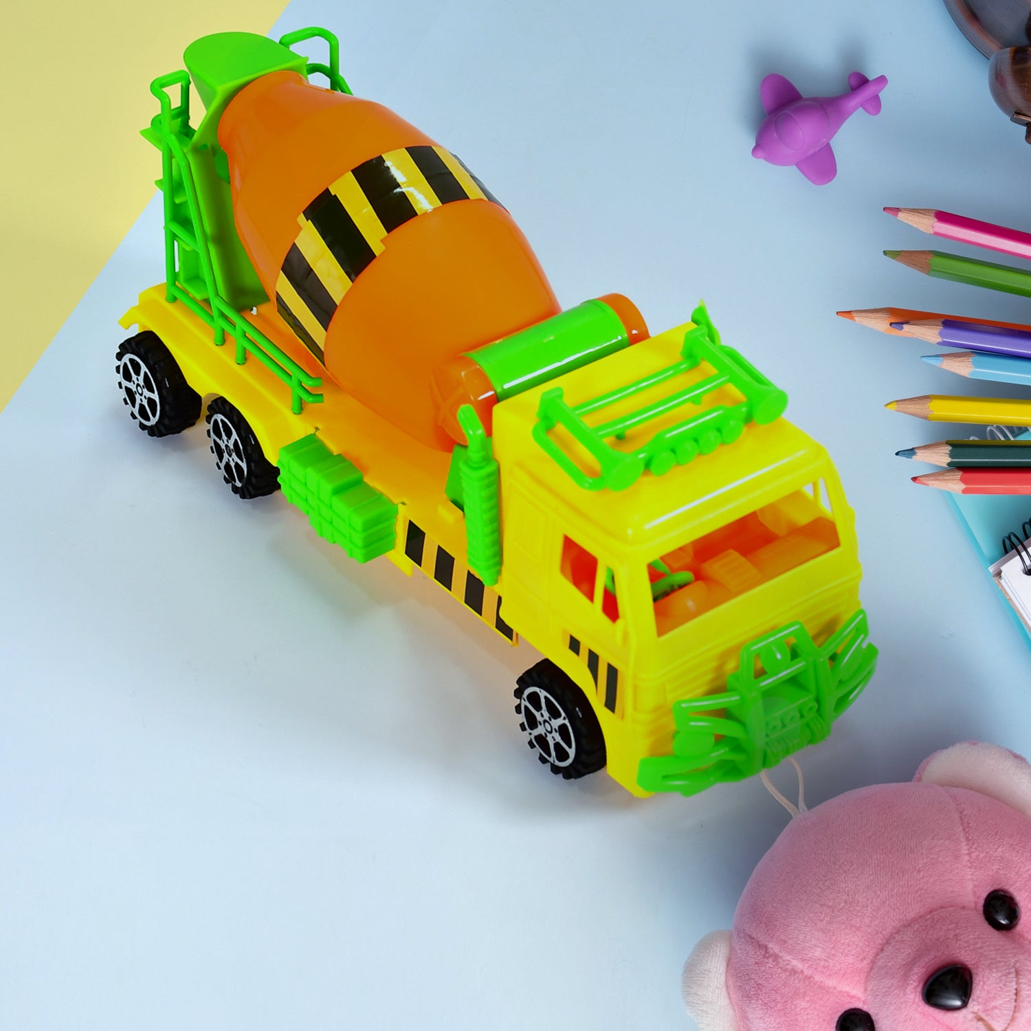 4441 Cement Mixer Truck Pushback Toy For Kids 4441 Cement Mixer Truck Pushback Toy For Kids
